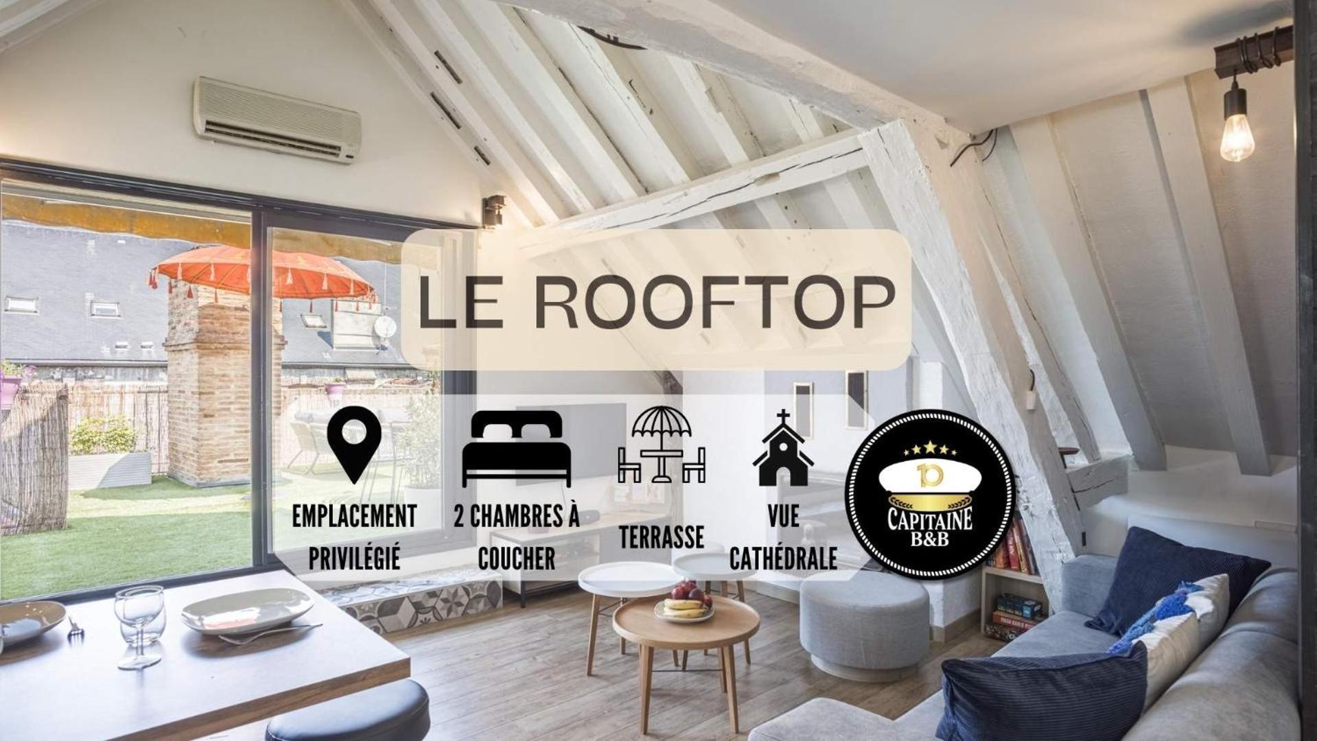 Le Rooftop - Vue Cathedrale - Climatisation Труа Экстерьер фото